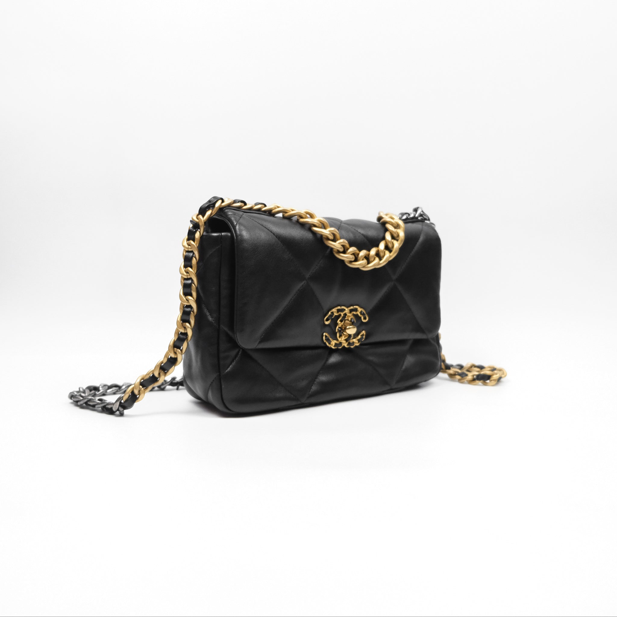 Chanel 19 Small Handbag Black Mixed Hardware - Luxury Designer Crossbody Bag for Women, Perfect for Date Night & Evening Events
