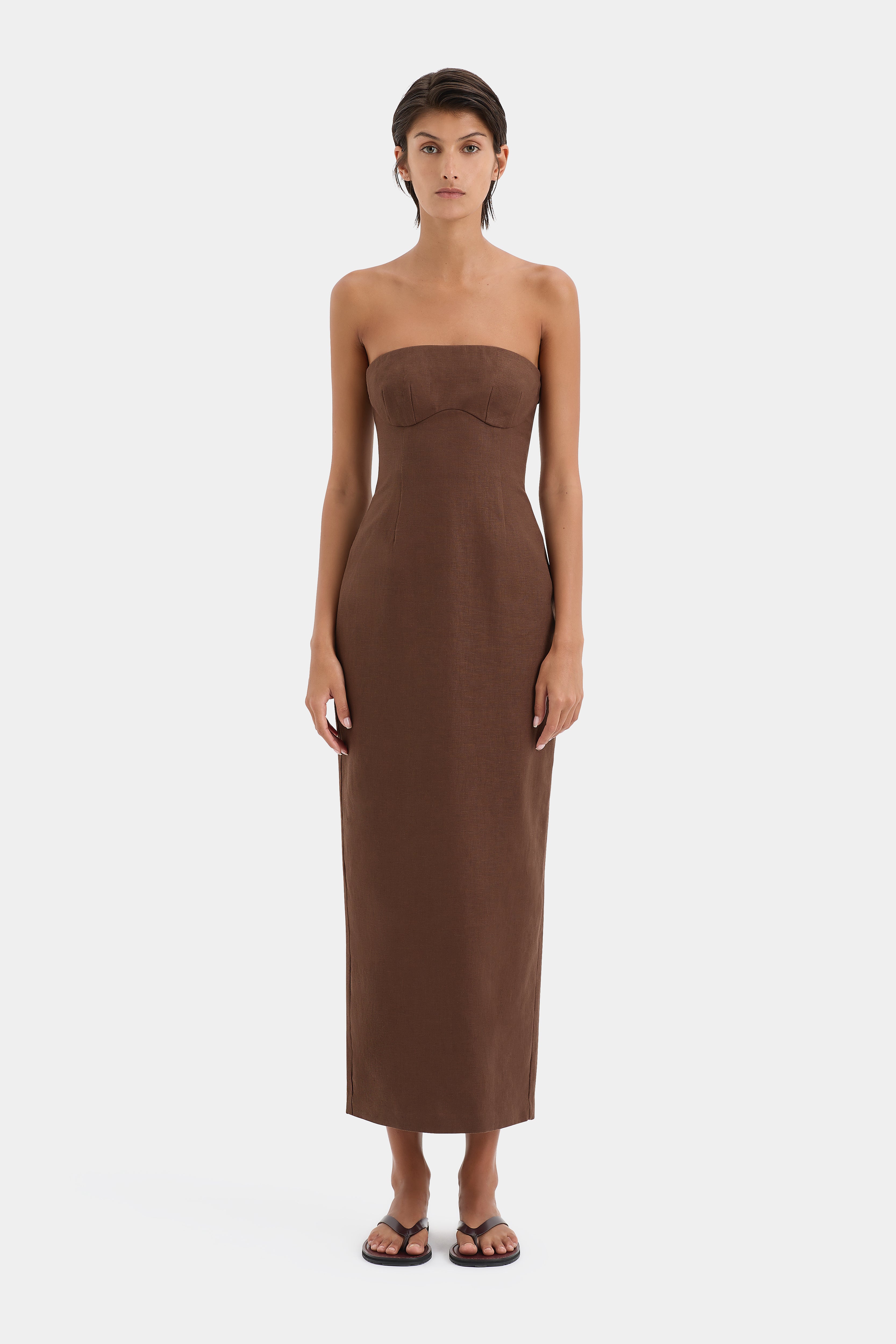 Evalita Elegant Column Dress for Women - Slim Fit Formal Gown for Evening Parties, Weddings & Special Occasions