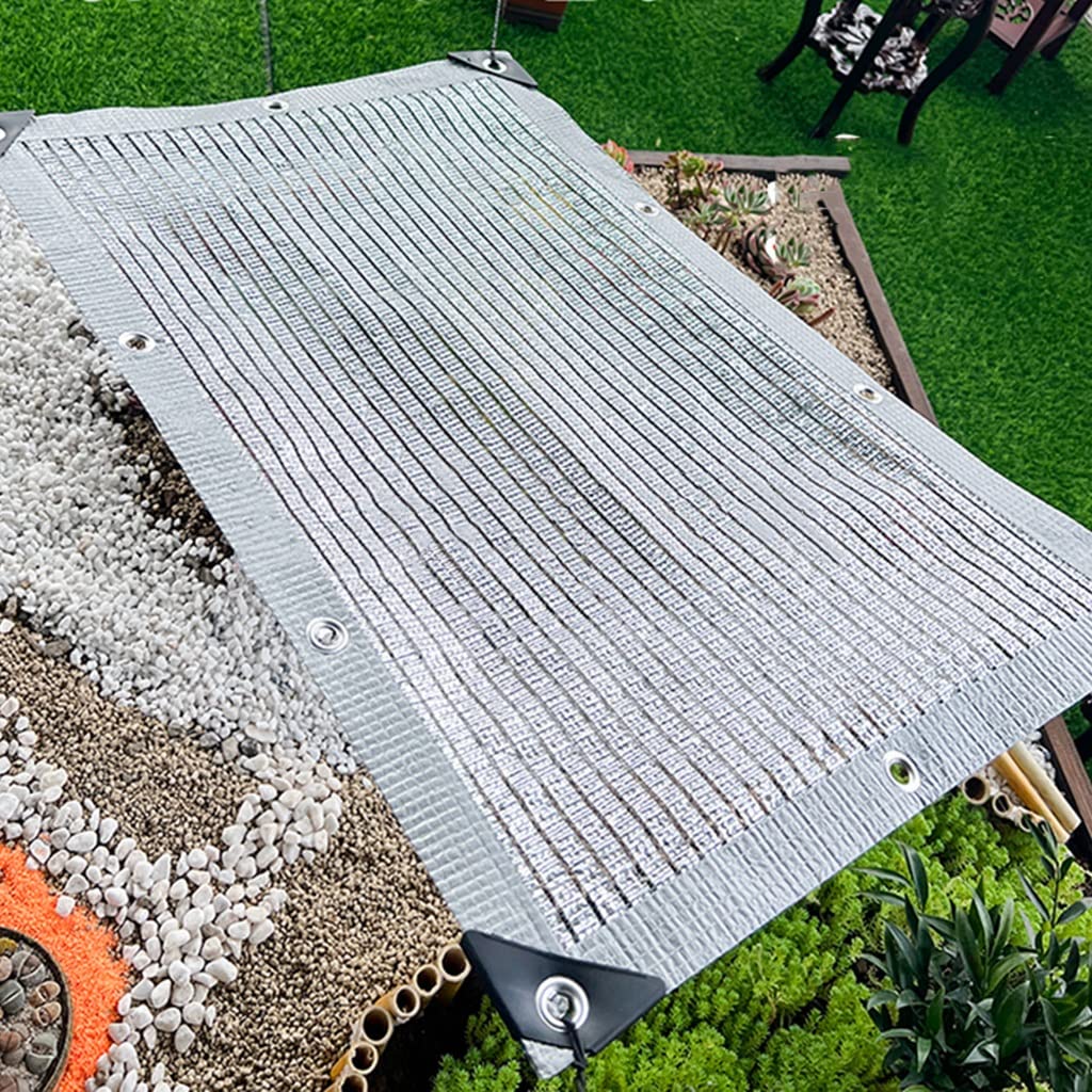 Premium Greenhouse Shading Net with Grommets - UV Resistant Sunblock Shade Cloth with Reinforced Edges - 2m x 10m Size for Roof, Balcony & Plant Protection - Ideal for Heat Insulation, Garden Shade & Outdoor Use