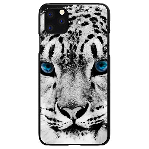 Snow Leopard Blue Eyes On Black Case