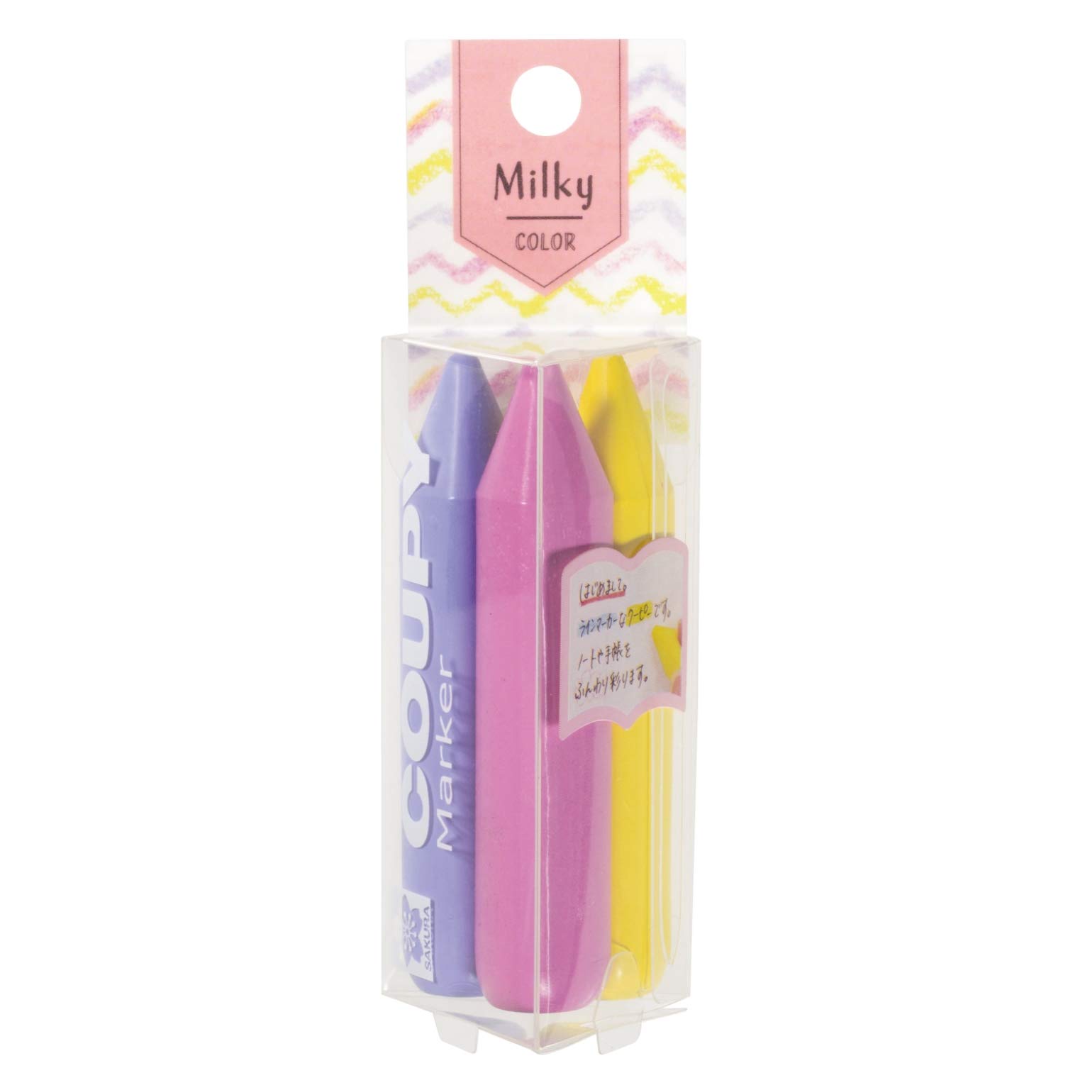 Sakura Craypas FYLM-3A Milky Color Coupy Markers - Set of 5 Pastel Art Markers for Drawing, Coloring & Sketching - Perfect for Artists, Students & DIY Craft Projects