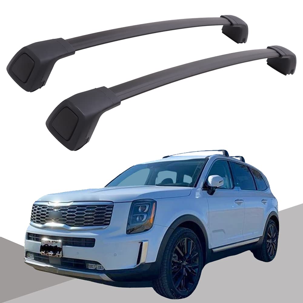 Lockable Cross Bars Roof Rack for Kia Telluride 2020-2025 Models - Heavy Duty Luggage Carrier Cargo Bars (Excluding X-Line/X-Pro) | Perfect for Road Trips, Camping Gear & Outdoor Adventures