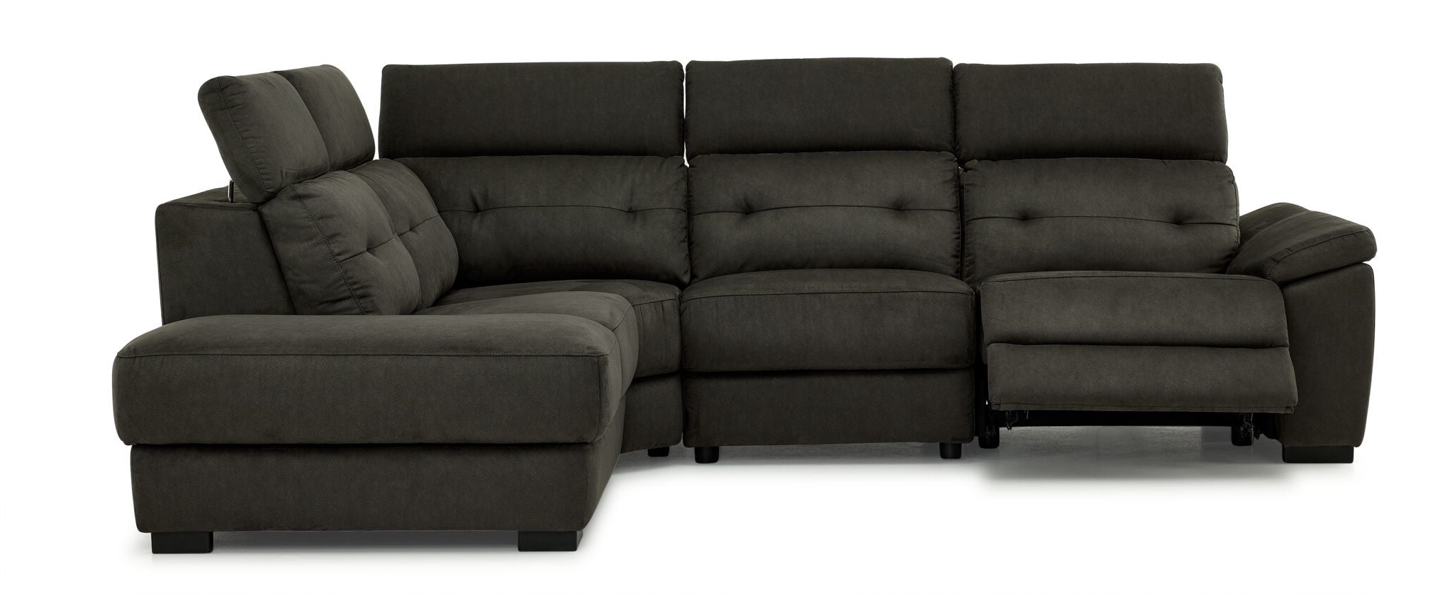 Colorado 4-Piece Power Reclining Sectional Sofa with Left-Facing Chaise in Graphite Fabric - Perfect for Living Room, Home Theater & Family Gatherings