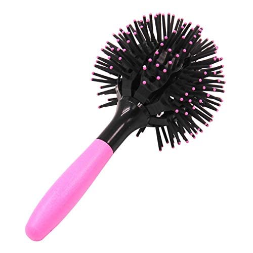 Ubersweet® 3D Bomb Curl Hair Brush Ball - Heat Resistant Styling Spherical Massage Brush for Curly Hair | Perfect for Salon, Home Hair Styling & Scalp Massage