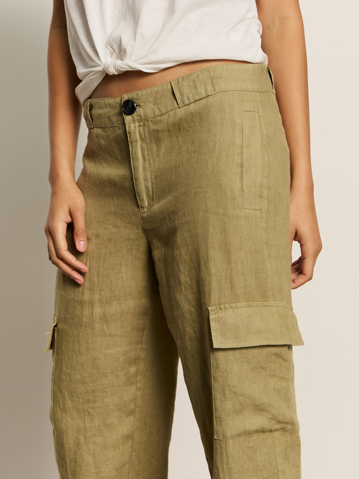 Breathable Bamboo Linen Jogger Pants - Standard Rise Comfortable Lounge Pants for Yoga, Travel & Casual Wear