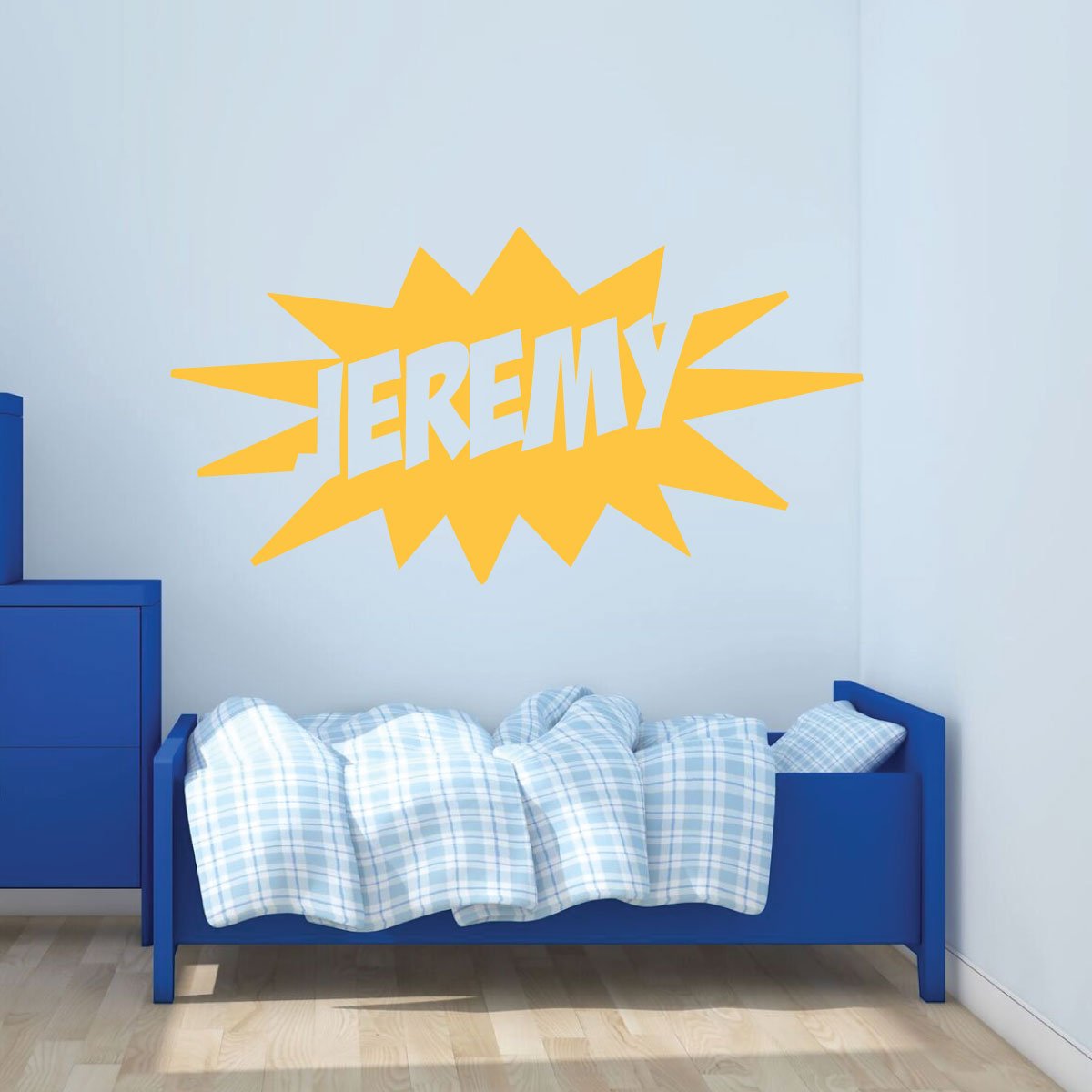 Personalized Super Hero Wall Decal for Boys - Custom Vinyl Sticker for Bedroom, Playroom & Nursery Decor - Perfect for Kids' Room Makeover & Superhero Themed Parties