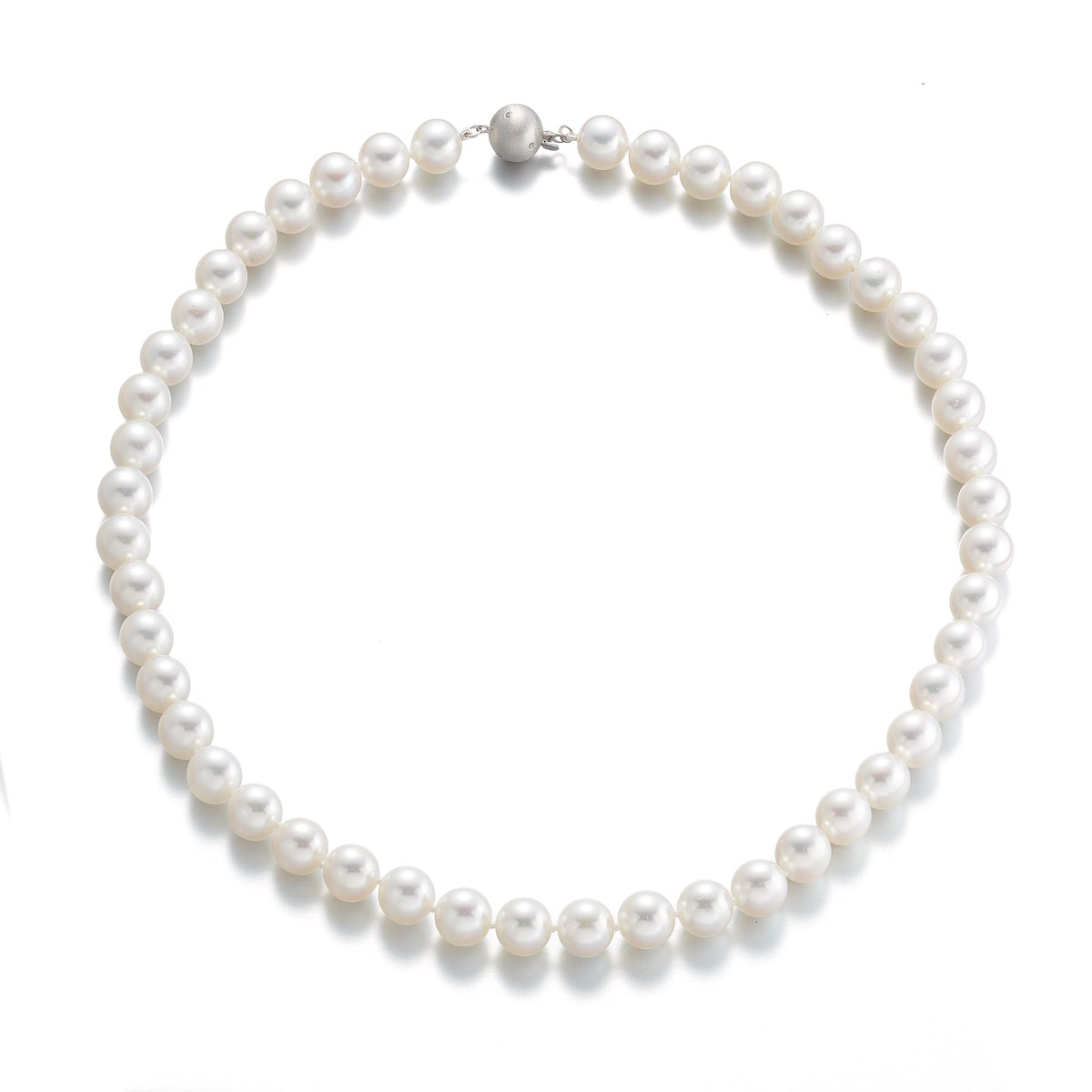 8.5mm White Akoya Pearl Necklace for Women - Elegant Cultured Saltwater Pearl Jewelry Gift for Brides, Anniversary & Special Occasions
