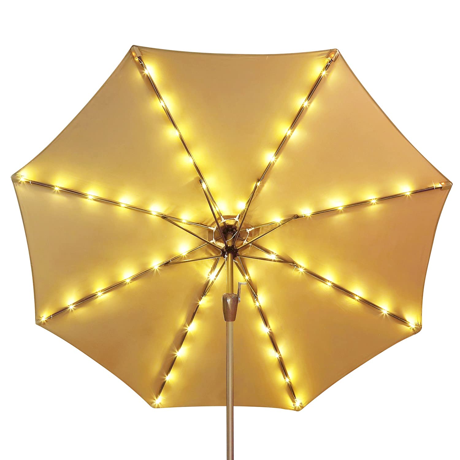 Solar Powered Patio Umbrella Lights - Waterproof Cordless String Lights with Clips for 7-10 Foot Umbrellas | Outdoor Decor for Garden, Deck, Beach & Party | Perfect for Evening Gatherings and Backyard Relaxation
