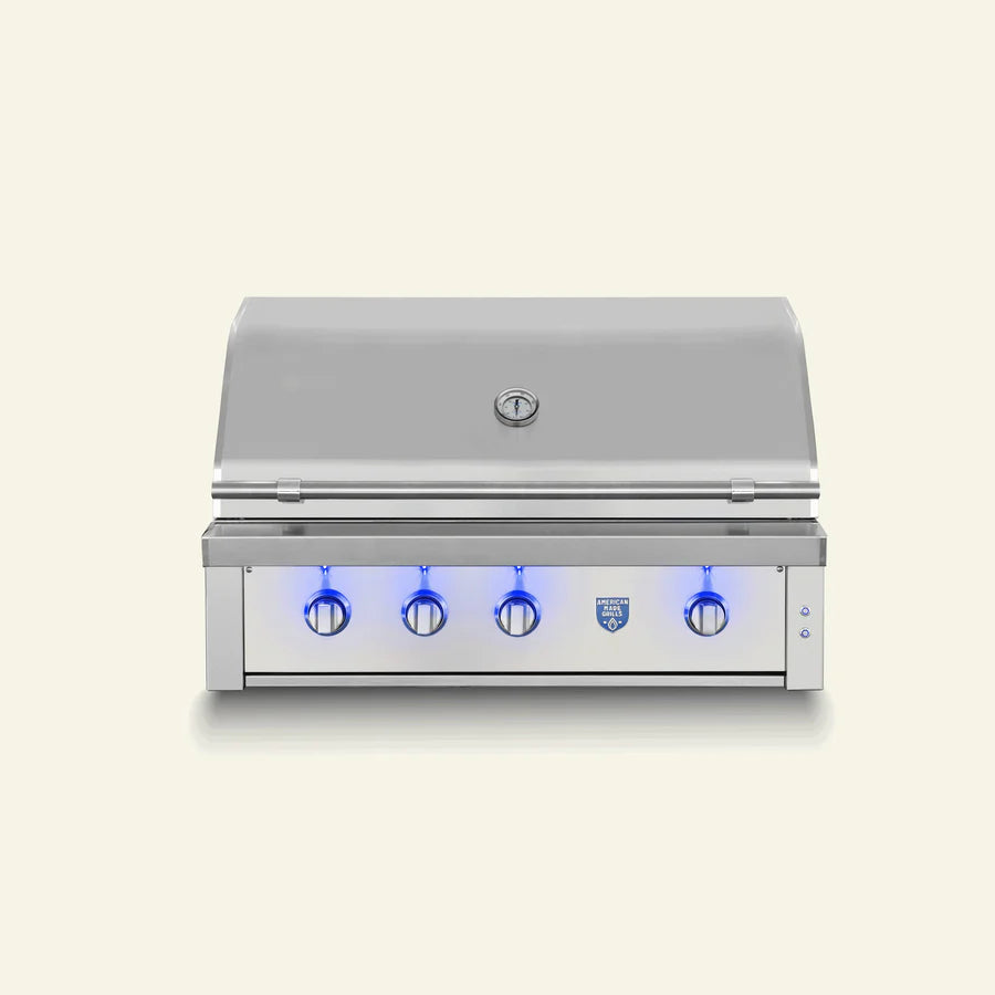 Premium 42-Inch American Made Built-In Gas Grill - Stainless Steel Outdoor BBQ Grill for Backyard, Patio, and Poolside Entertaining
