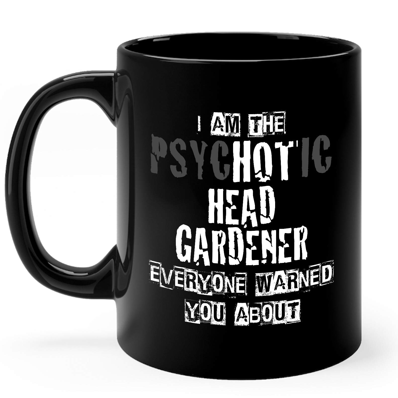 11oz Black Ceramic Coffee Mug - Perfect Head Gardener Gift for Plant Lovers - Ideal for Gardening Enthusiasts, Office Use & Funny Tea/Coffee Breaks