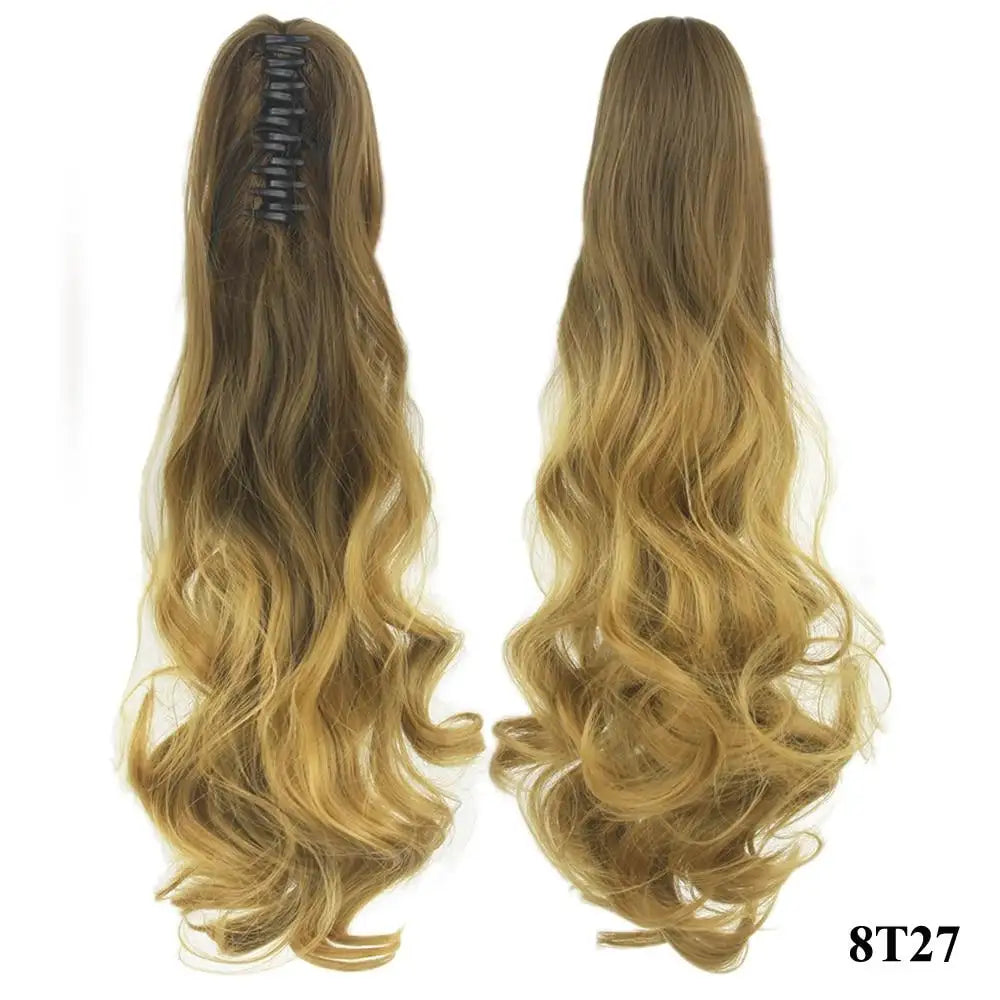 Long Curly Synthetic Clip-In Ponytail Hair Extension - Extra Length for Volume & Style | Perfect for Parties, Weddings & Everyday Wear