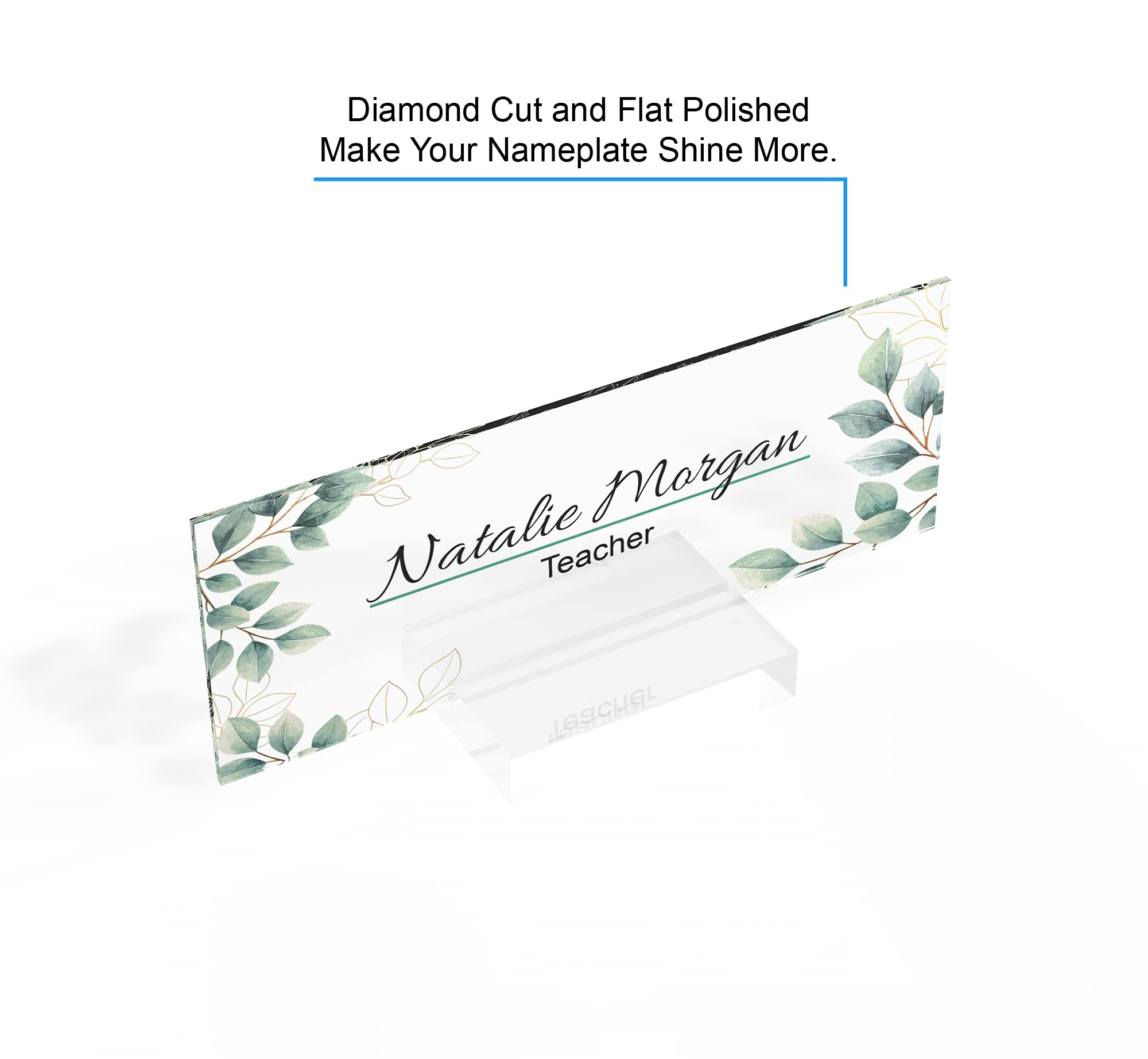 Custom Acrylic Name Plates for Office Desk - Personalized Glass-Like Desk Nameplate Sign - Perfect for Corporate Gifts, Executive Offices & Home Workstations | ARTSWAVE