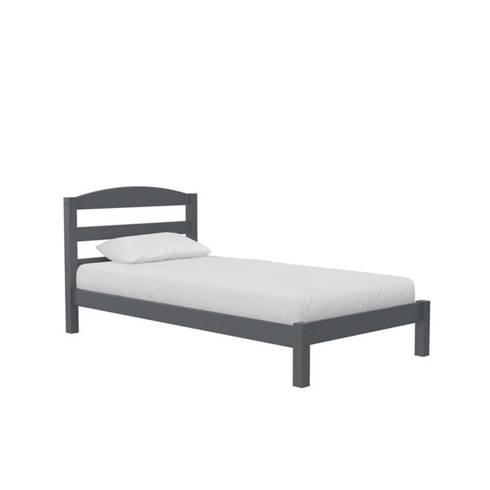 Rosebery Kids Contemporary Twin Bed in Gray - Modern Gray Twin Size Bed for Children's Bedroom, Nursery, or Guest Room