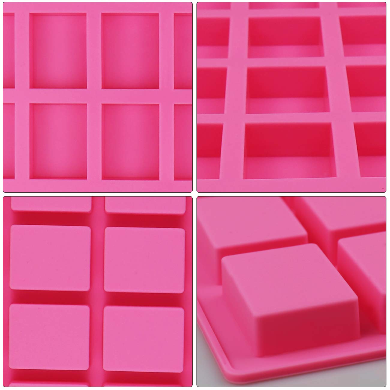 24-Cavity Rectangle Silicone Candy Mold for Caramel, Chocolate Truffles, Whiskey Ice Cubes & Fondant - Perfect for Baking, Candy Making, Cocktail Ice & DIY Desserts