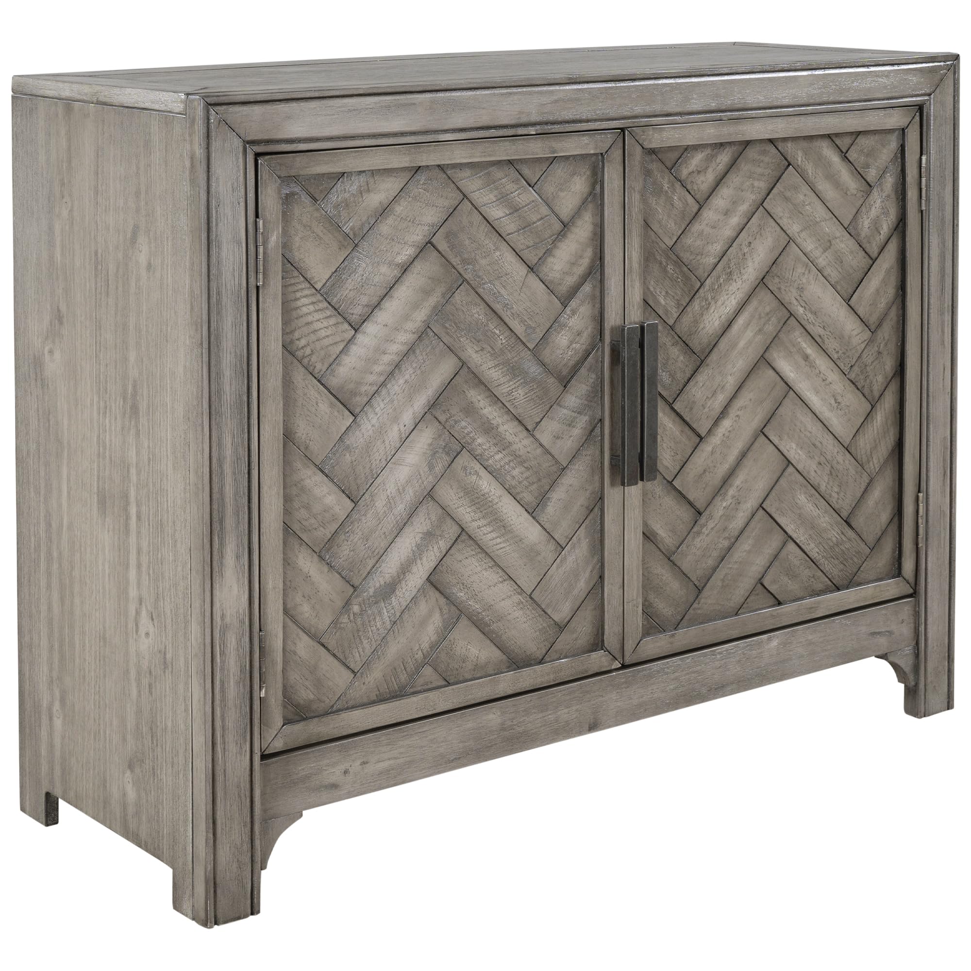 Wooden Console Sofa Table with 2 Shelves - Entryway Storage Cabinet, Living Room Sideboard & Kitchen Buffet Cabinet in Antique Grey - Perfect for Hallway Organization, TV Stand, or Dining Room Storage