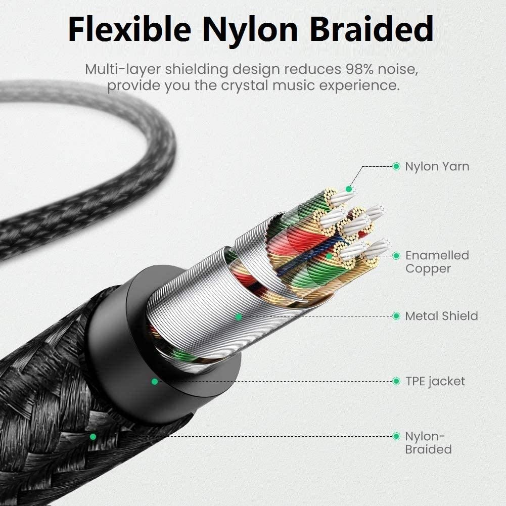USB C to 3.5mm Audio Aux Cable - Compatible with iPhone 16/15, iPad Pro, MacBook Air/Pro, Samsung Galaxy S24/S23 Ultra, Google Pixel 7/6/5/4/3/2 XL - High Quality Headphone Adapter for Music, Gaming & Car Audio