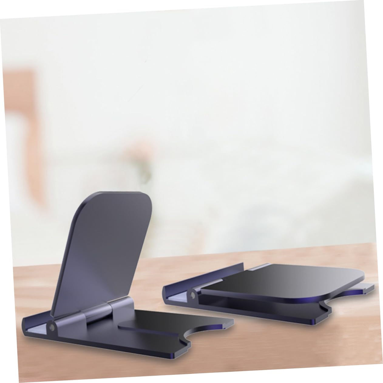 Hemobllo 2-Pack Foldable Car Phone Holder & Tablet Stand - Adjustable Multi-Angle Desktop & Dashboard Mount for iPhone, Samsung, iPad (Perfect for Driving, Working & Watching Videos)