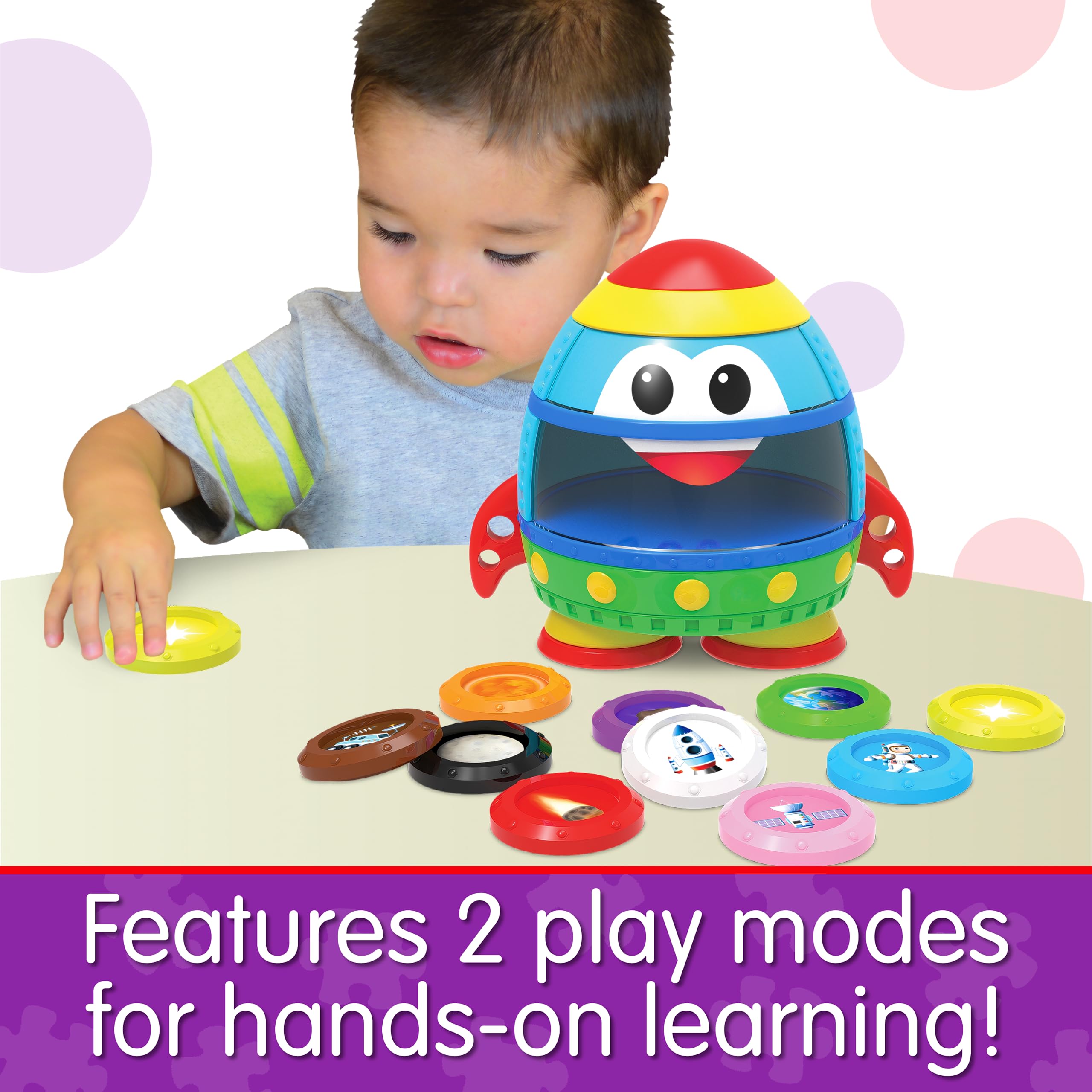 The Learning Journey: Learn with Me Rocket - Montessori Space Learning Toy for Toddlers Ages 2-5 | STEM Educational Gift for Boys & Girls | Award-Winning Preschool Activity | Perfect for Homeschooling & Early Childhood Development