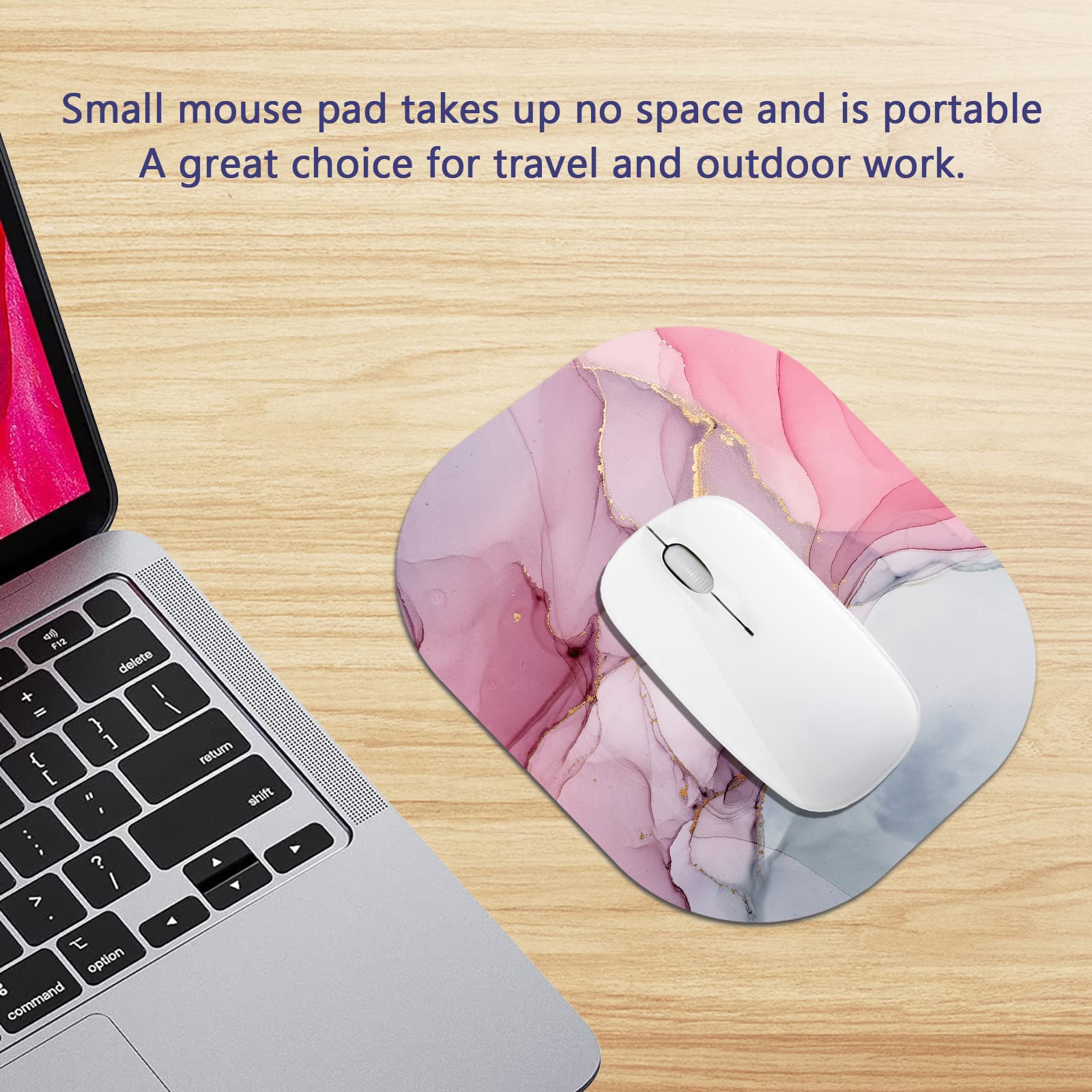 Small Mouse Pad 6x7 Inch - Mini Cute Desk Mousepad for Laptop, Home & Office Use - Portable Non-Slip Computer Accessory for Work, Gaming & Daily Use