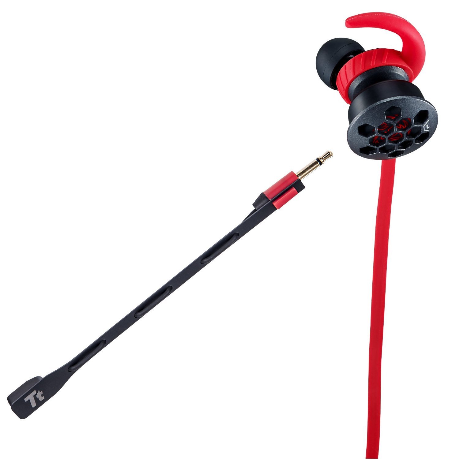 Tt eSPORTS ISURUS PRO Detachable Microphone In-Ear Gaming Headset with Noise Isolation - Lightweight Comfort for PC, PS4, Xbox & Mobile Gaming (HT-ISF-ANIBBK-19) - Perfect for FPS, MOBA & Esports Tournaments
