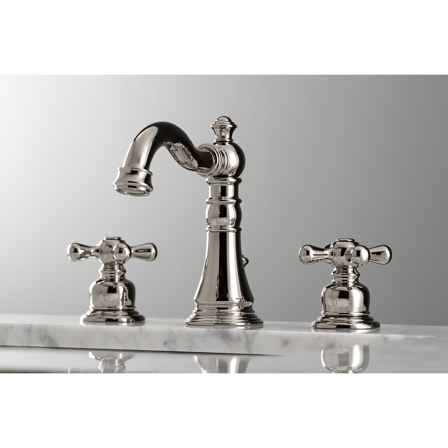 American Classic FSC1979AX 3-Hole Widespread Bathroom Faucet with Brass Pop-Up Drain - Polished Nickel Finish for Vanity Sinks - Perfect for Modern Bathroom Renovations and Home Upgrades