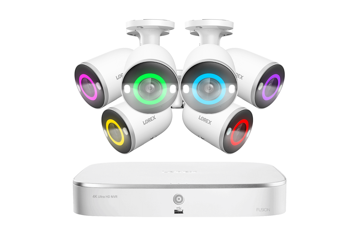 Lorex Fusion 4K 16 Channel Security Camera System (8 Wired + 8 WiFi) with 2TB NVR & Smart LED Bullet Cameras - Home & Business Surveillance Solution for Indoor/Outdoor Protection