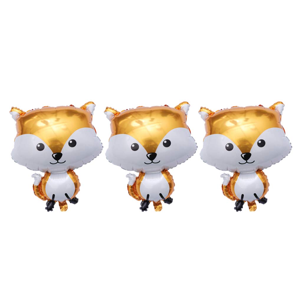 Jojofuny Woodland Balloons 6pcs - Fox Shaped Foil Balloons for Birthday Party, Baby Shower & Woodland Theme Decorations - Perfect for Forest Animal Themed Events, Nursery Decor, and Gender Reveal Parties