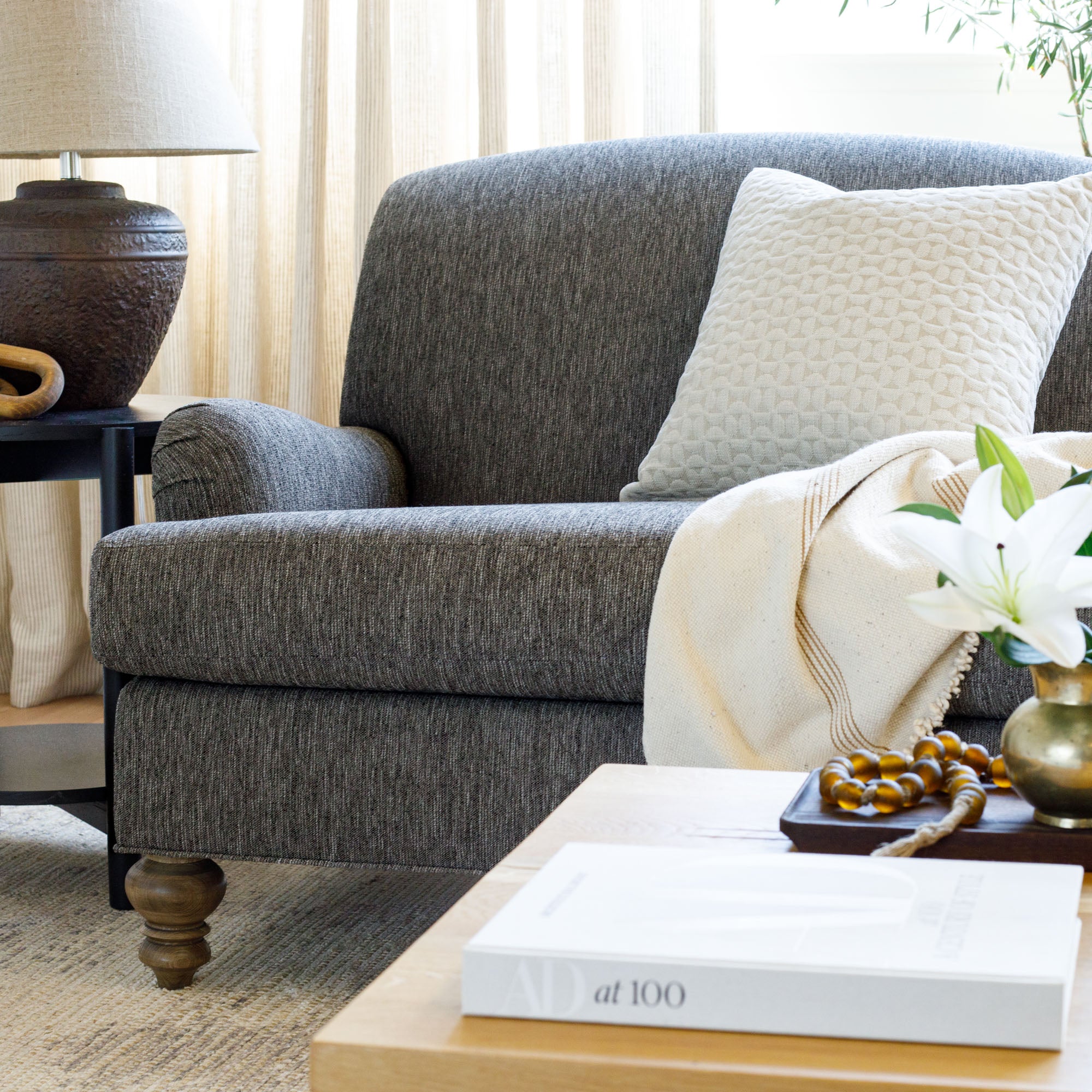 Premium Porter Fabric in Sable Brown - Soft, Durable & Stylish Upholstery Material for Sofas, Chairs & Home Decor