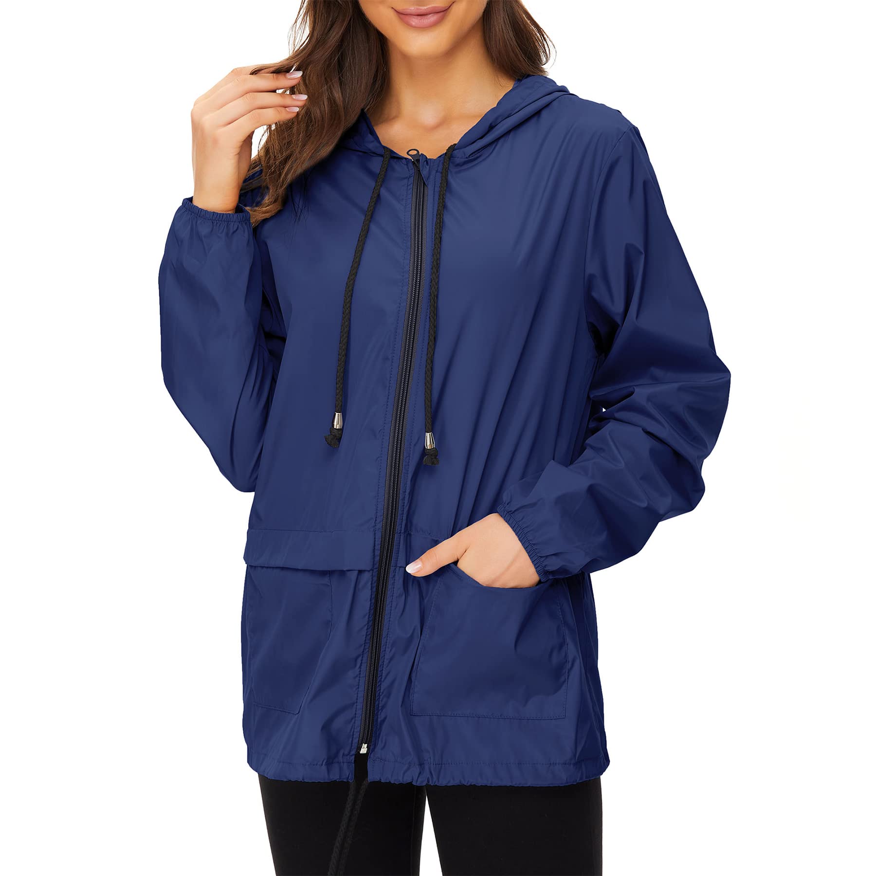 Lightweight Waterproof Rain Jacket for Women - Packable Travel Raincoat with Hood, Plus Size Options - Perfect for Hiking, Commuting & Outdoor Adventures