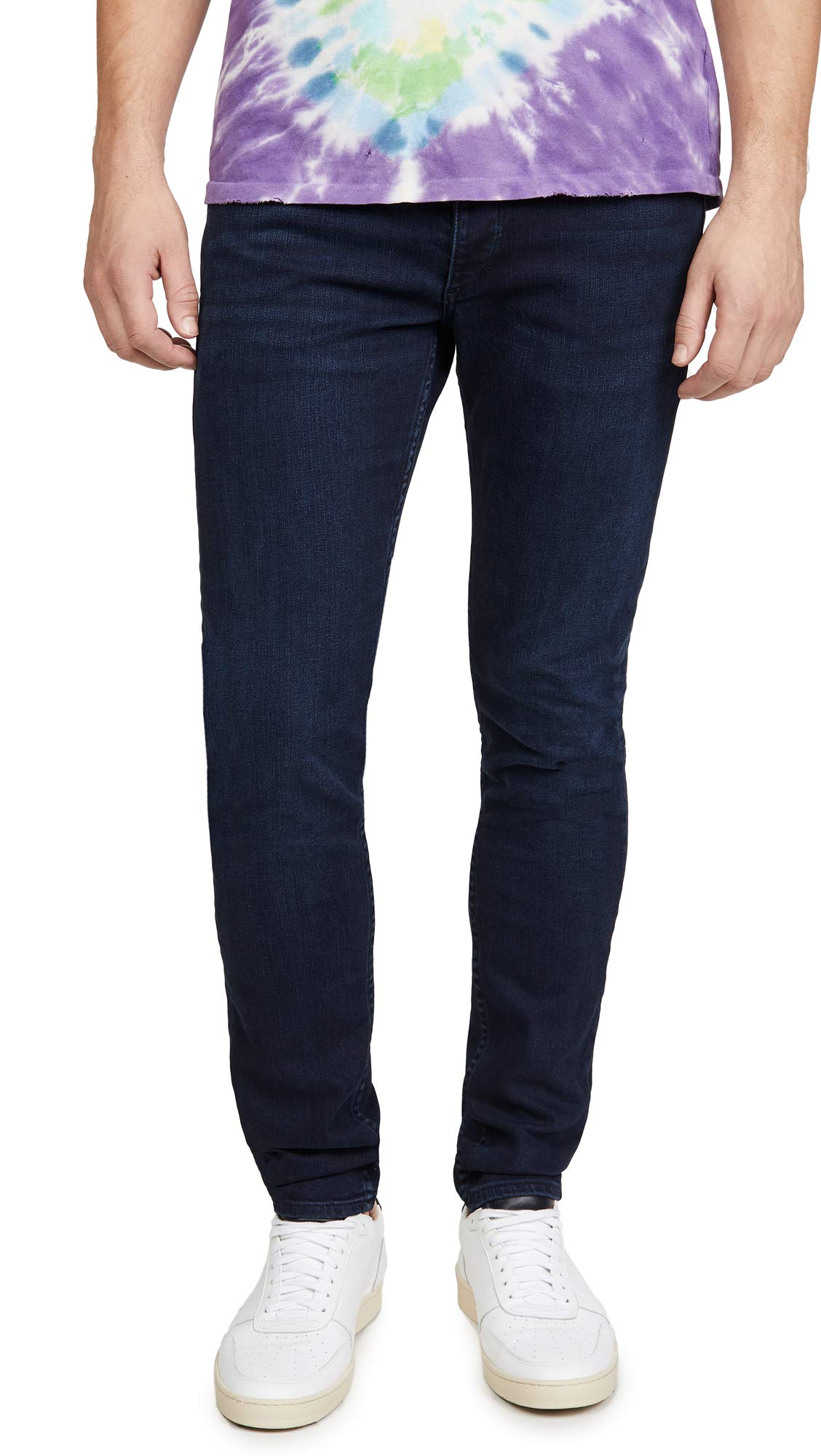 rag & bone Men's Fit 1 Slim Straight Jeans in Bayview Wash - Premium Stretch Denim Pants for Casual Wear & Night Out