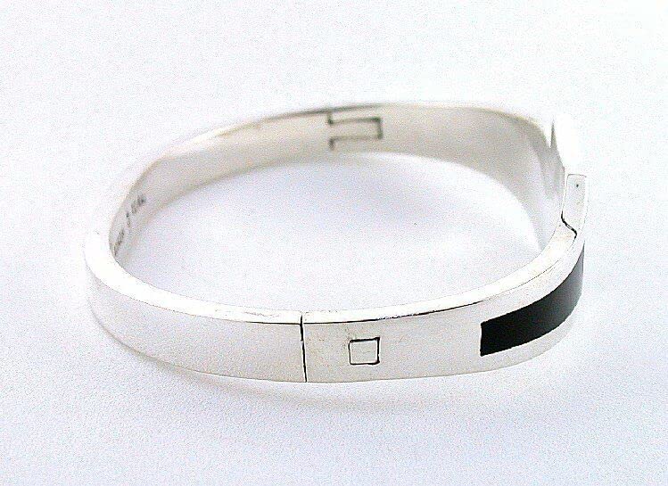 8 Inch Black Onyx Inlay Solid Sterling Silver Heavy Bracelet for Men & Women – Perfect for Gifts, Formal Events & Everyday Wear