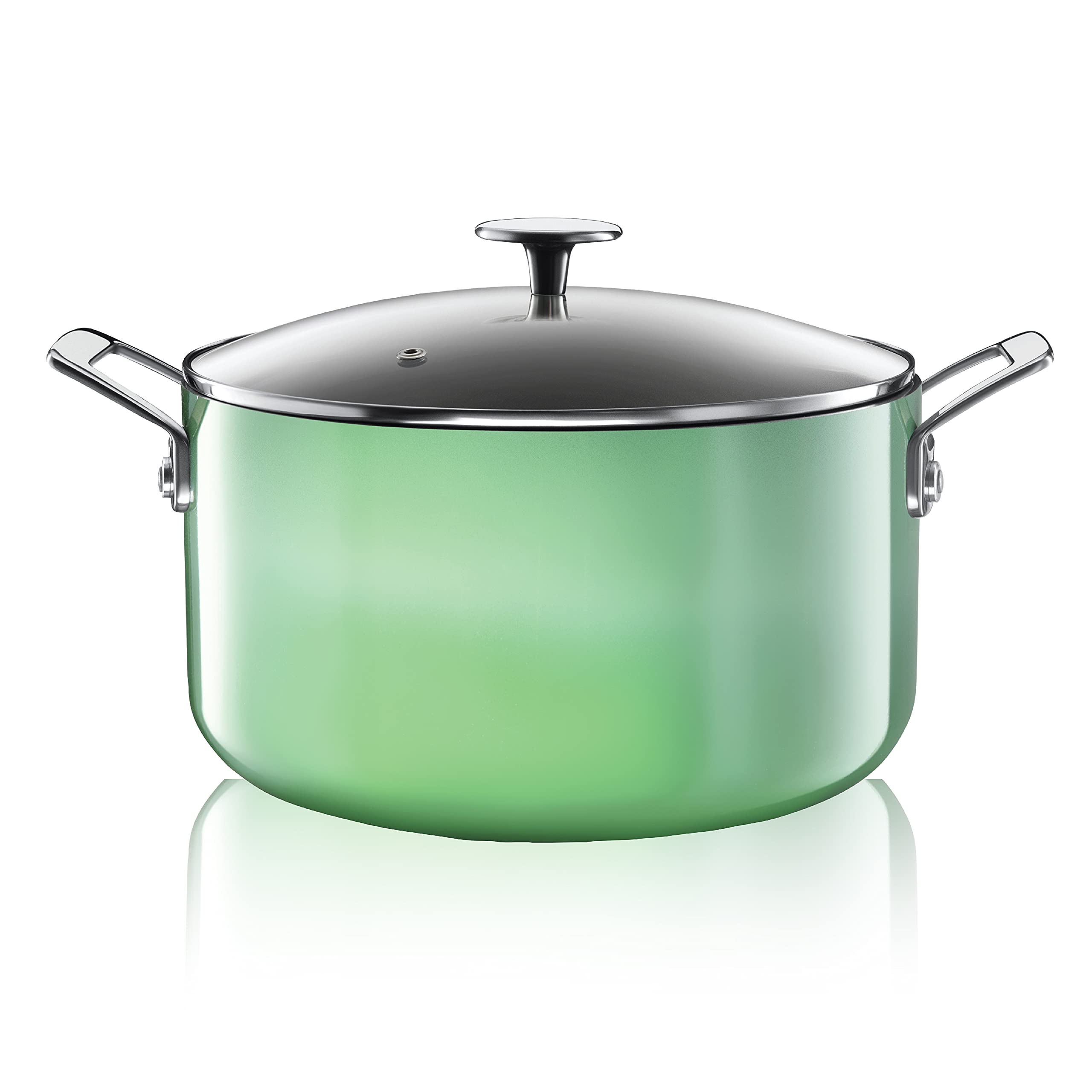 Premium 5 Quart Granite Stone Nonstick Stock Pot - Dutch Oven, Pasta Pot & Multipurpose Cooking Pot with Glass Lid | Oven & Dishwasher Safe | Perfect for Stews, Soups, Sauces & Reheating Food | Ideal for Home Cooking, Meal Prep & Family Dinners (Eco-Friendly Green)