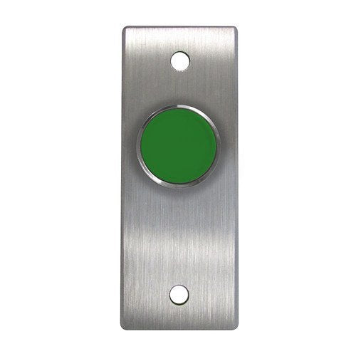 Camden CM 8100G Vandal-Resistant Push Button Switch - Extended Single Gang Spring Return, Normally Open Momentary Contact, Green Button | Ideal for Commercial Doors, Elevators & High-Traffic Security Applications