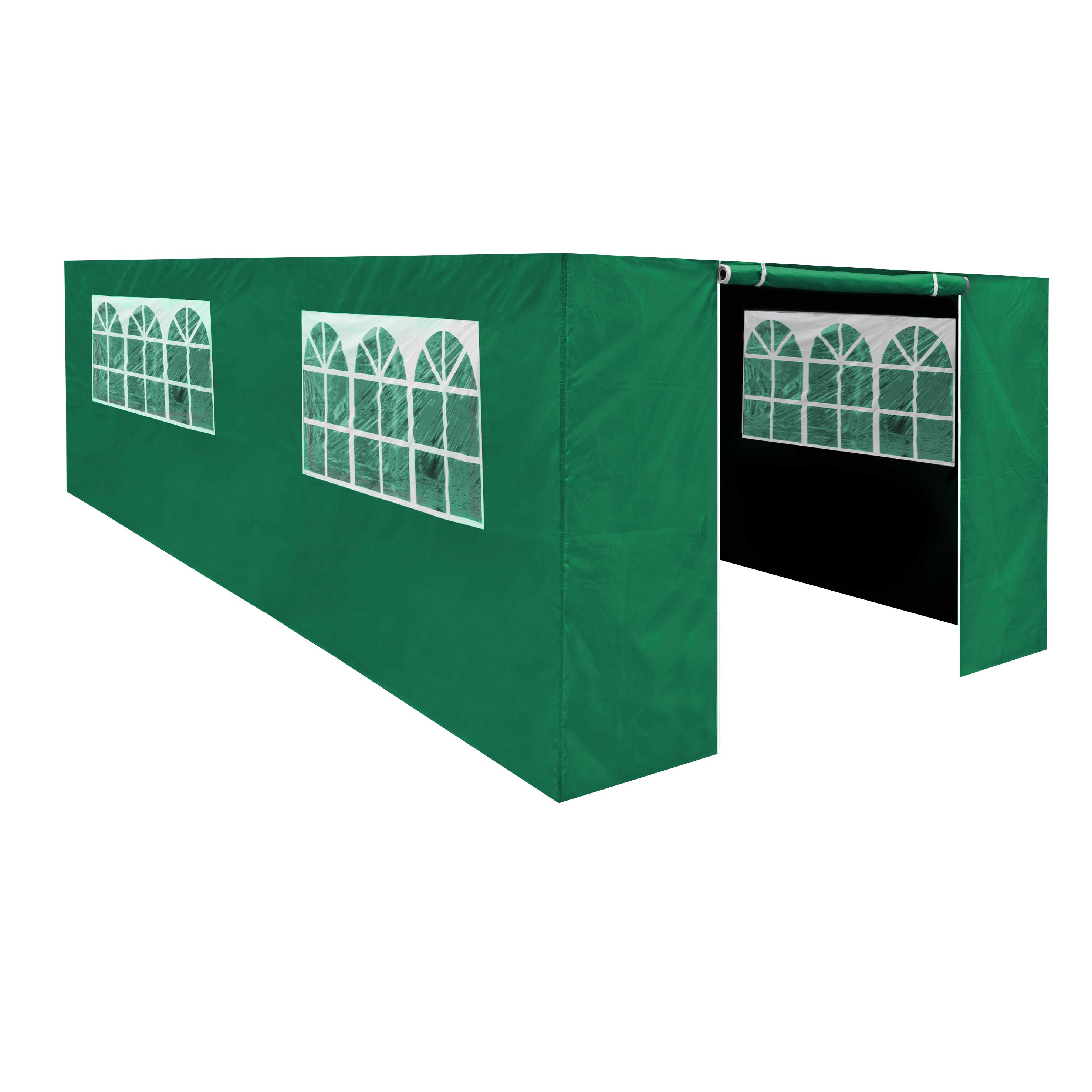 Premium Gazebo Side Walls, Doors & Windows for 3x6m Gazebos - Dark Green (DG156) - Waterproof & UV-Resistant for Outdoor Parties, Weddings & Backyard Events