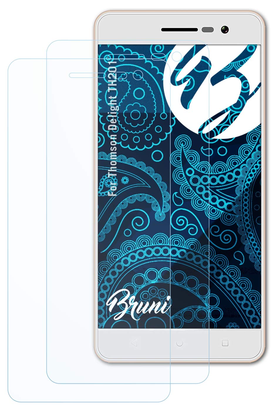Bruni Premium Crystal Clear Screen Protector (2-Pack) for Thomson Delight TH201 Tablet - Anti-Scratch & Bubble-Free Protection for Work, Travel & Daily Use