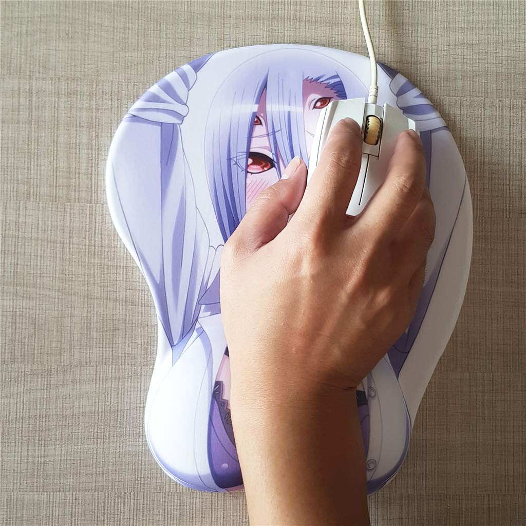 Rachnera Arachnera 3D Anime Gaming Mouse Pad with Ergonomic Wrist Rest - Non-Slip Rubber Base, 2-Way Skin Design (MK0012) for PC, Laptop, Office & Gaming Setup