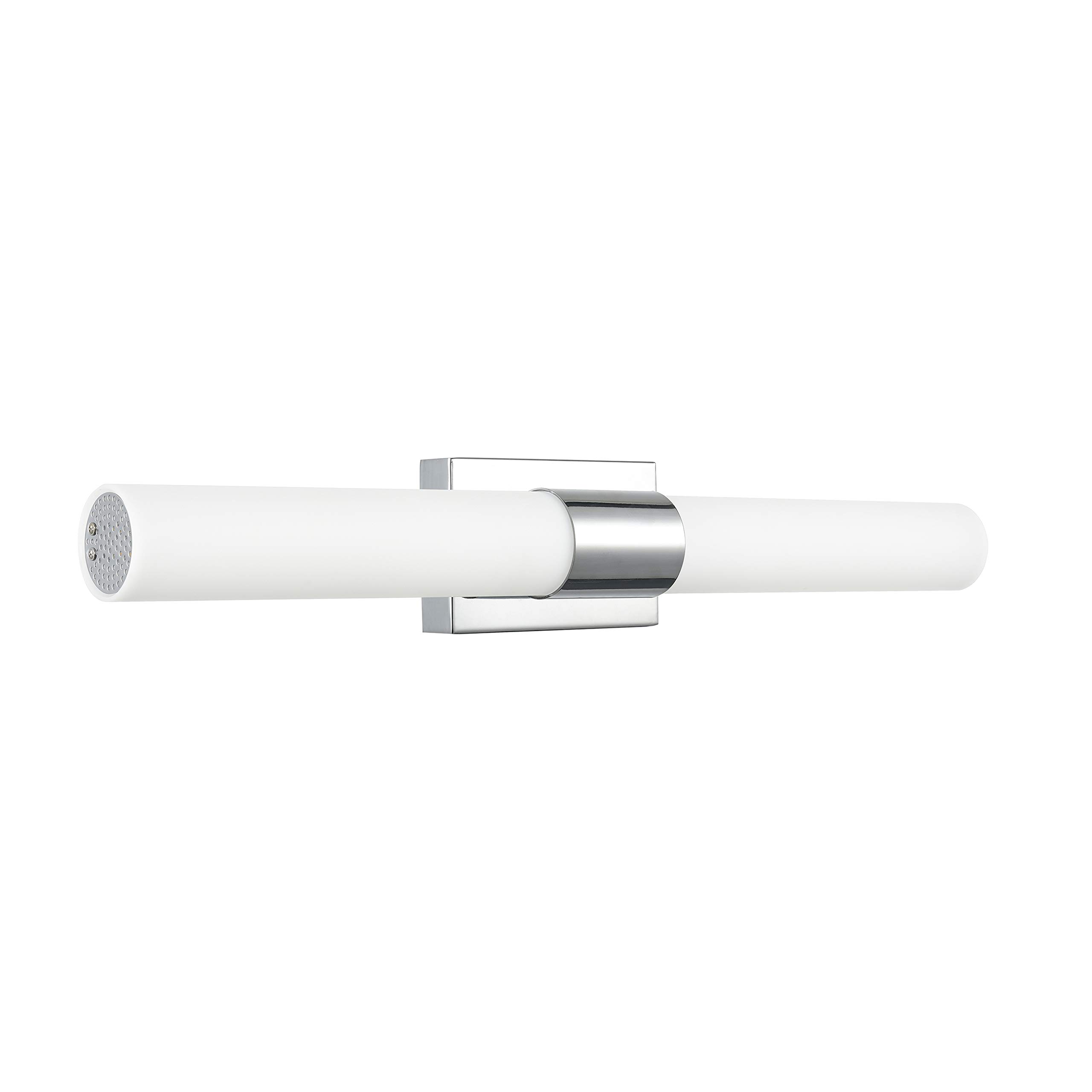 Liara Perpetua 30-Inch Modern LED Bathroom Vanity Light Bar - Chrome Finish, Dimmable White Frosted Glass Shade, UL Listed - Perfect for Mirror and Sink Lighting in Contemporary Bathrooms