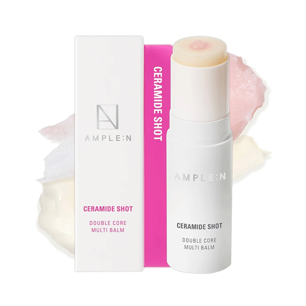 AMPLE:N Ceramide Shot Double Core Multi Balm 10g - Intense Hydration & Skin Barrier Repair for Dry, Sensitive Skin - Perfect for Nighttime Skincare & Winter Care