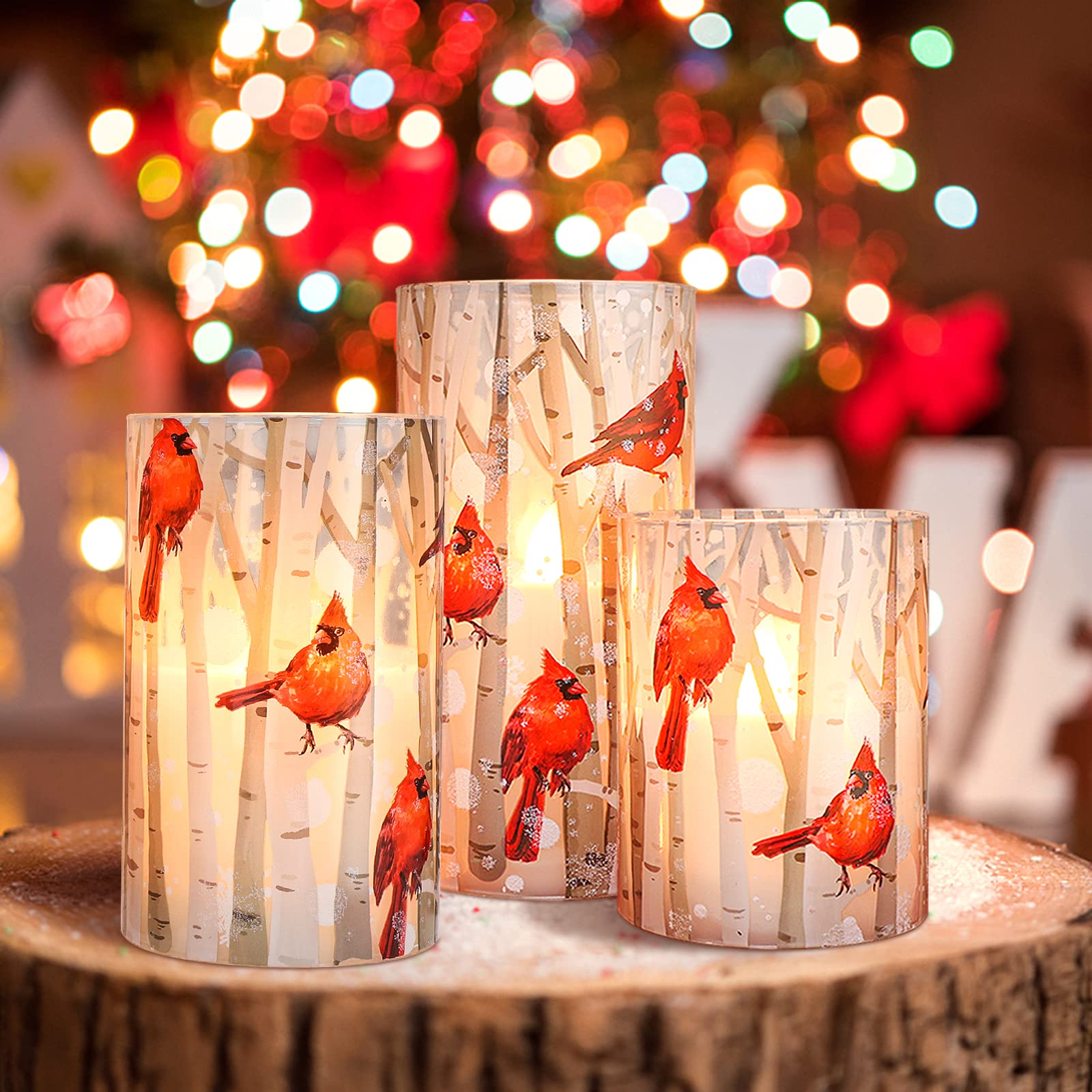 Flameless LED Candles Set of 3 with Remote & Timer - Christmas Home Decor