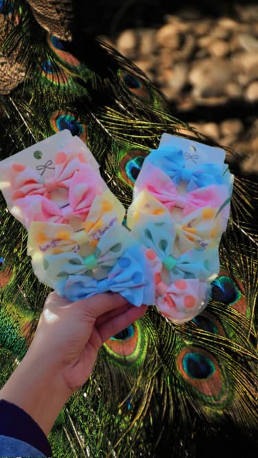 SIA VENDORS Hair Clips for Girls & Women - Unisex Alligator Bows with Grosgrain Ribbon & Unicorn Designs - Luxury Satin Scrunchies & Barrettes Hair Accessories (6-Pack, Polka Dots) - Perfect for School, Parties, Weddings & Everyday Styling