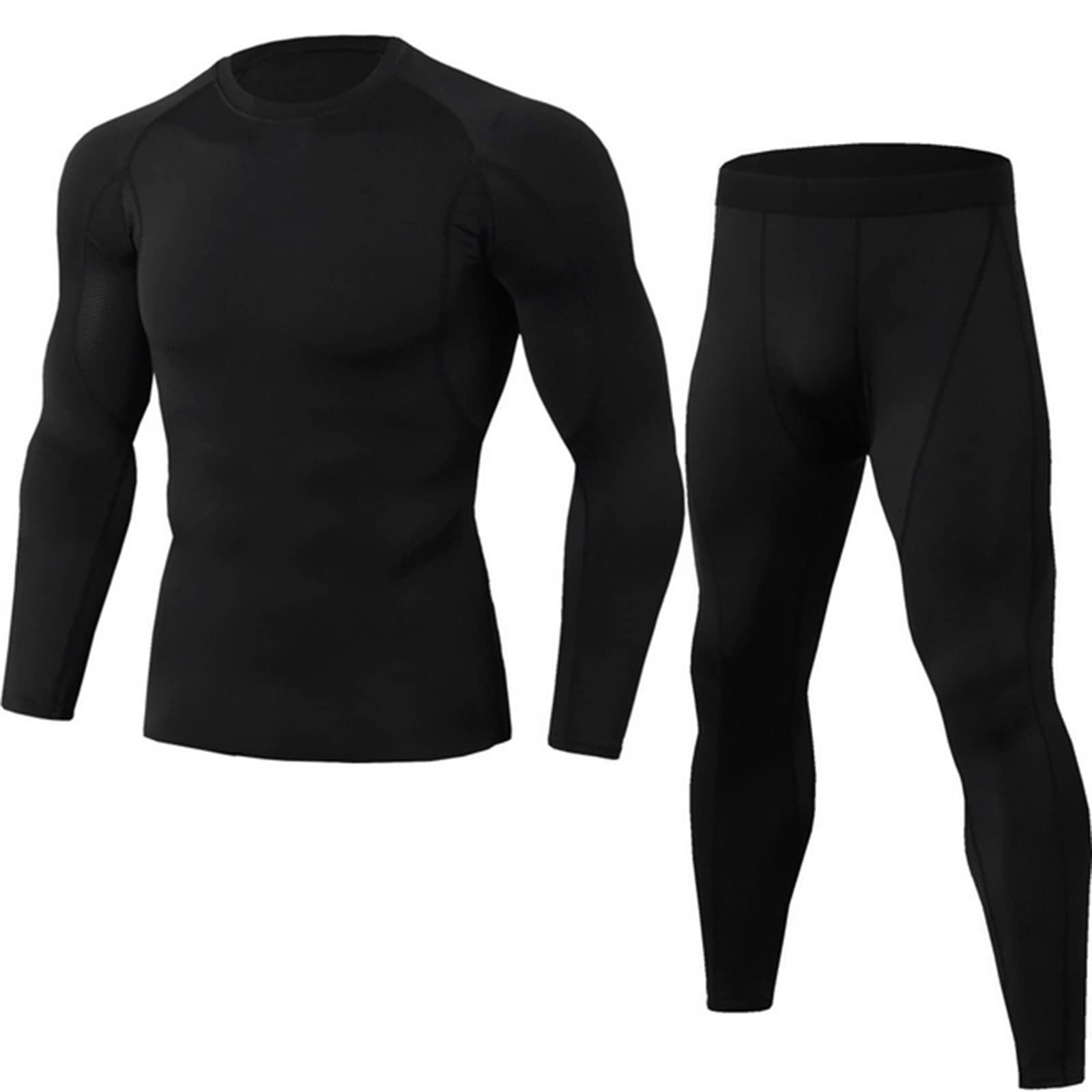 Women's & Men's 2-Piece Activewear Set - Quick-Dry Leggings & Long Sleeve Top for Yoga, Running, Cycling, Basketball & Gym Workouts - Comfortable Fitness Outfit for Sports & Casual Wear