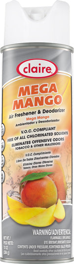 Mega Mango Scented Air Freshener - 12 Pack (10 oz Each) | Long-Lasting Fragrance for Home, Car & Office | Eliminates Odors Instantly