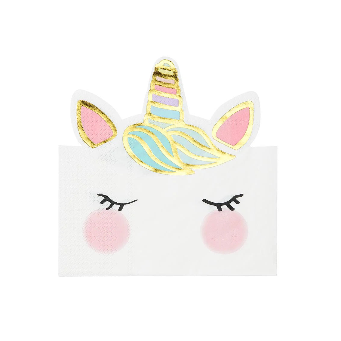 20-Pack Unicorn Shaped Napkins for Kids Birthday Party & Baby Shower - Fun & Colorful Party Supplies