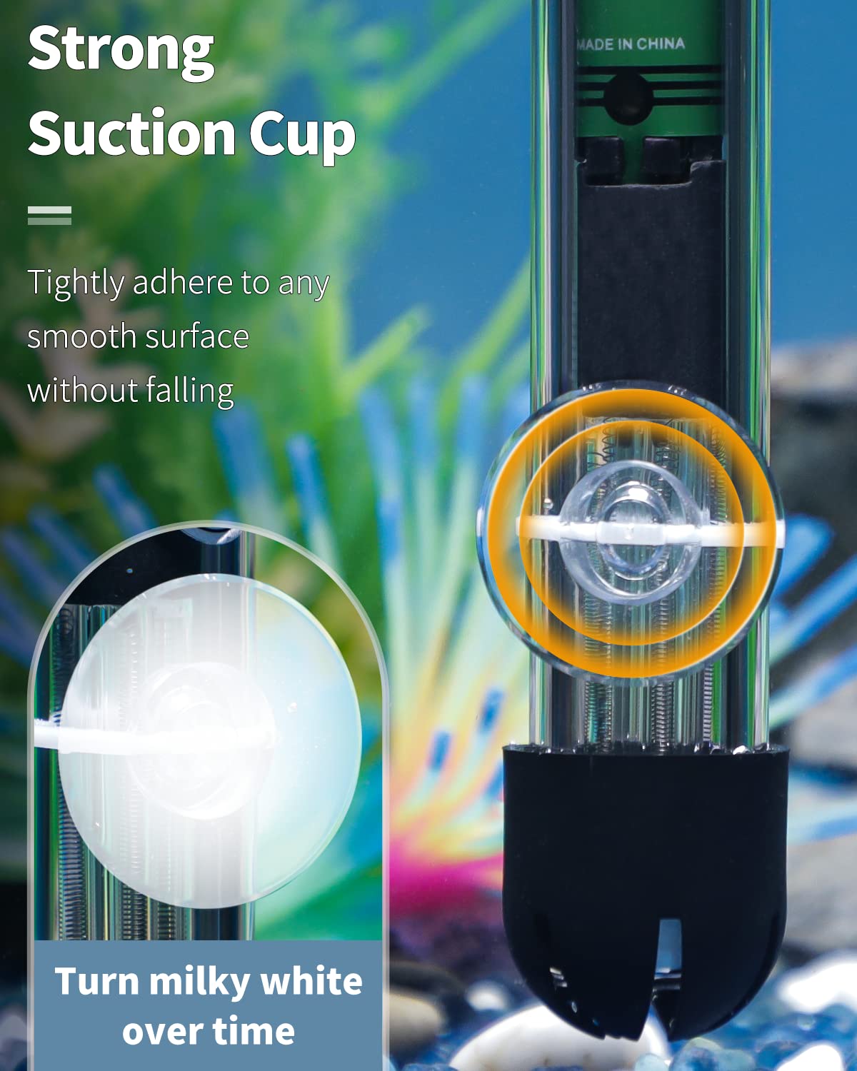 Uniclife 10 Pack Aquarium Suction Cups with 20 Adjustable Zip Ties - Fish Tank Accessories for Moss Binding, Airline Tubing, Decorations, Shrimp Nests & Reptile Hammocks - Perfect for Aquascaping, Reptile Habitats & DIY Tank Organization