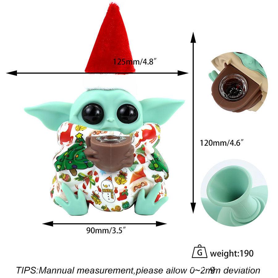 Star Wars Yoda Silicone Gel Pipe - Detachable Christmas Gift Smoking Set for Fans | Perfect for Holiday Gifts, Collectibles & Themed Parties