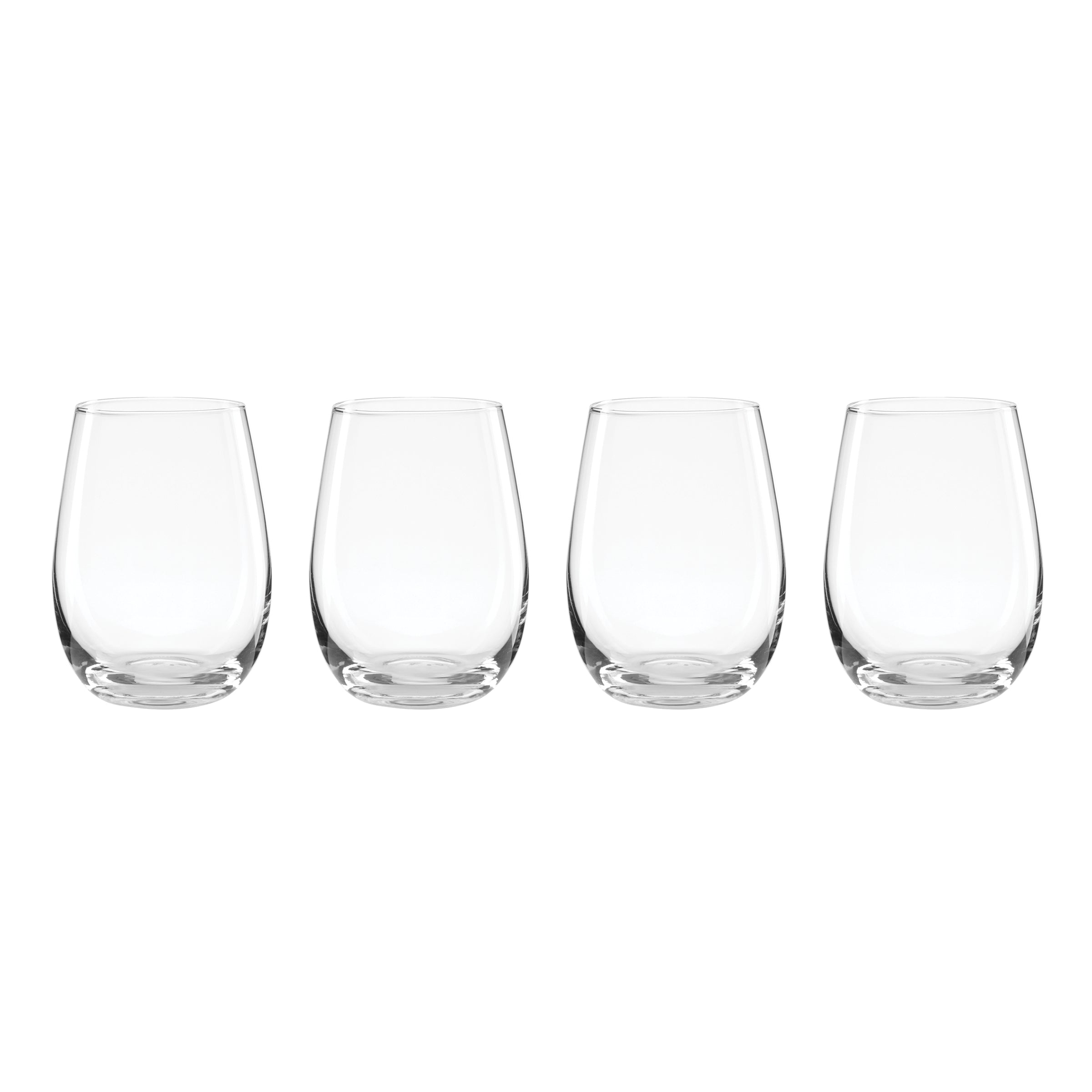 Premium 5 O'Clock Stemless Wine Glasses Set of 4 - Shatterproof BPA-Free Glassware for Red Wine, White Wine, Cocktails & Beverages - Perfect for Dinner Parties, Weddings, Gifts & Home Entertaining