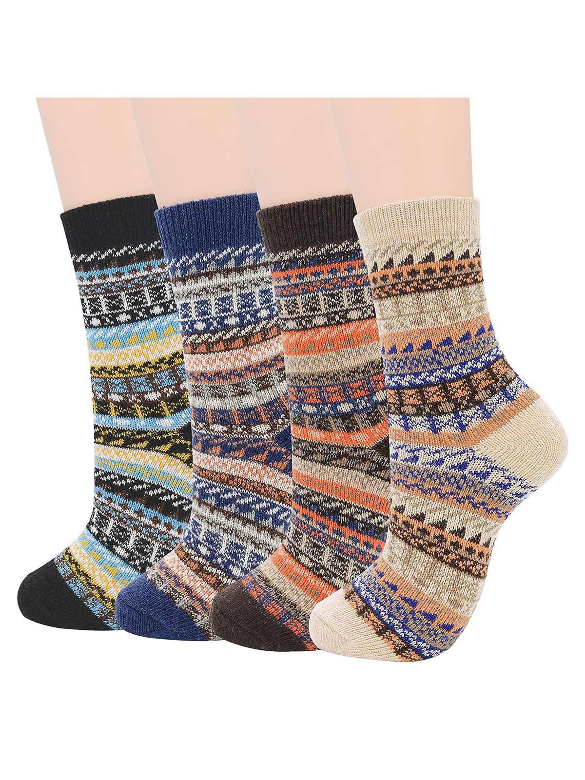 Century Star Men's Athletic Socks - Winter Warm Wool Hiking Socks for Outdoor Sports & Cold Weather - Perfect for Christmas Gifts, Hiking, Running, and Daily Comfort