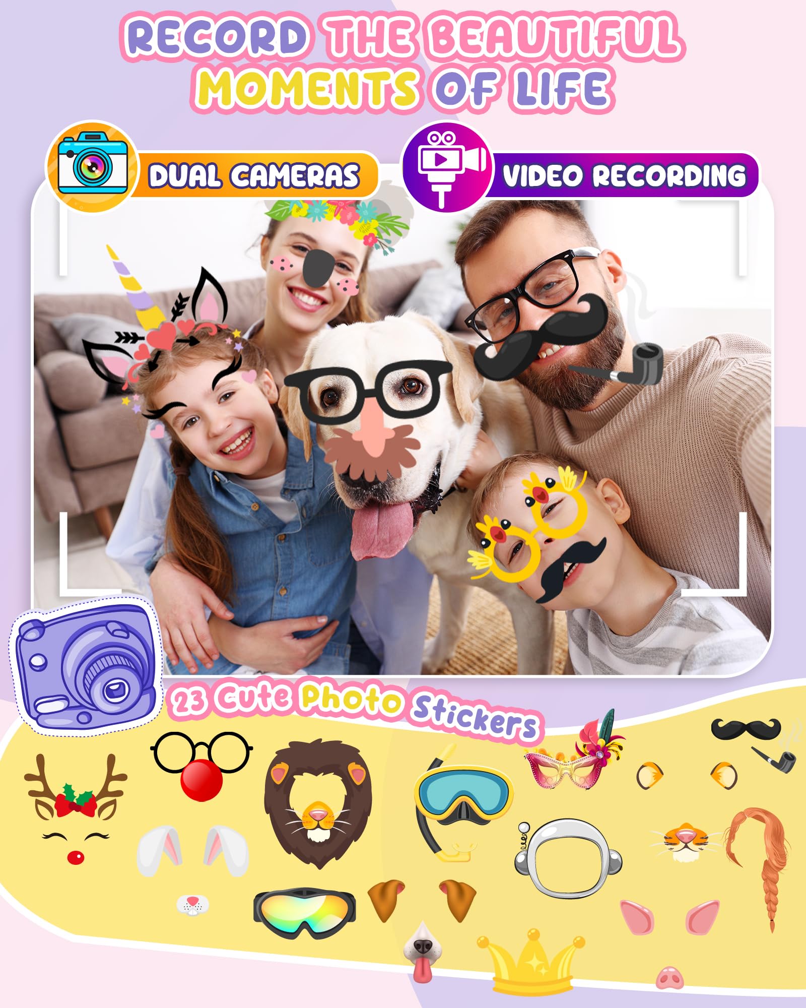 UCIDCI Kids Smart Phone Toy for Girls & Boys Ages 3-7 - Educational Learning Games, Dual Camera, MP3 Music Player - Perfect Travel & Birthday Gift for Toddlers | Fun Pretend Play & Early Learning Tool