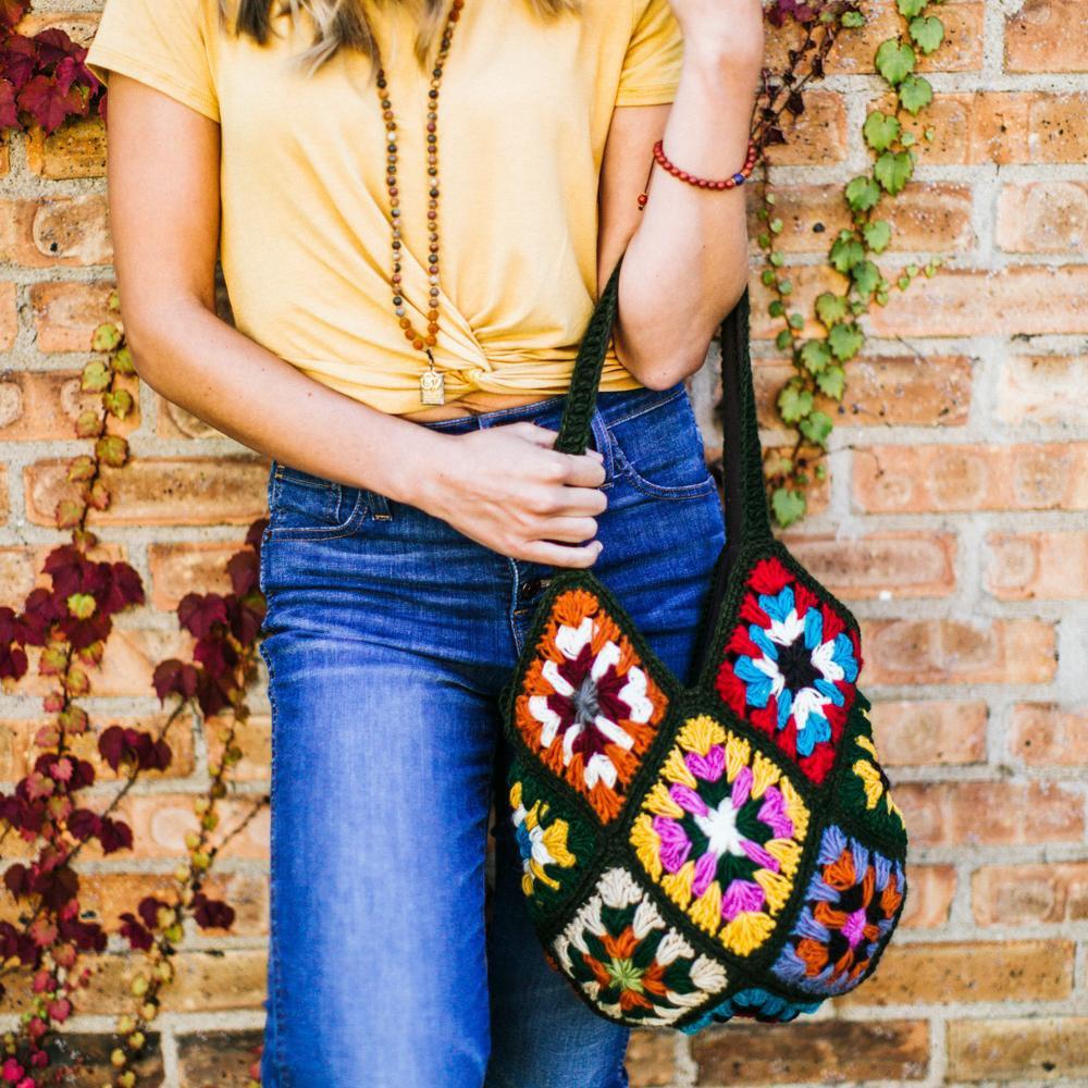 Handmade Crochet Singing Bowl Bag - Boho Yoga Meditation Accessory for Tibetan Singing Bowls - Perfect for Yoga, Meditation & Spiritual Practices