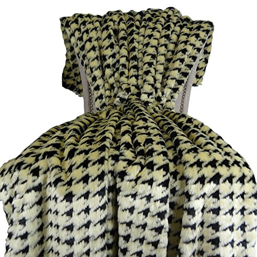 Black Beige Faux Fur Blanket